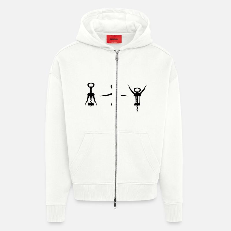 Ich bin Bodybuilder (Ohne Text) - Zip Hoodie - made by SPREAD - OFF WHITE