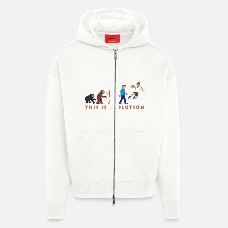 evolution_handball_comic_122012_c - Zip Hoodie - made by SPREAD - OFF WHITE