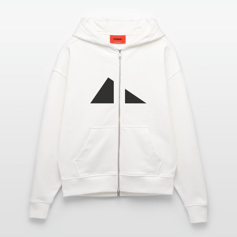 Triangle perpendicular / / Right angle / / Zip Hoodie - made by SPREAD