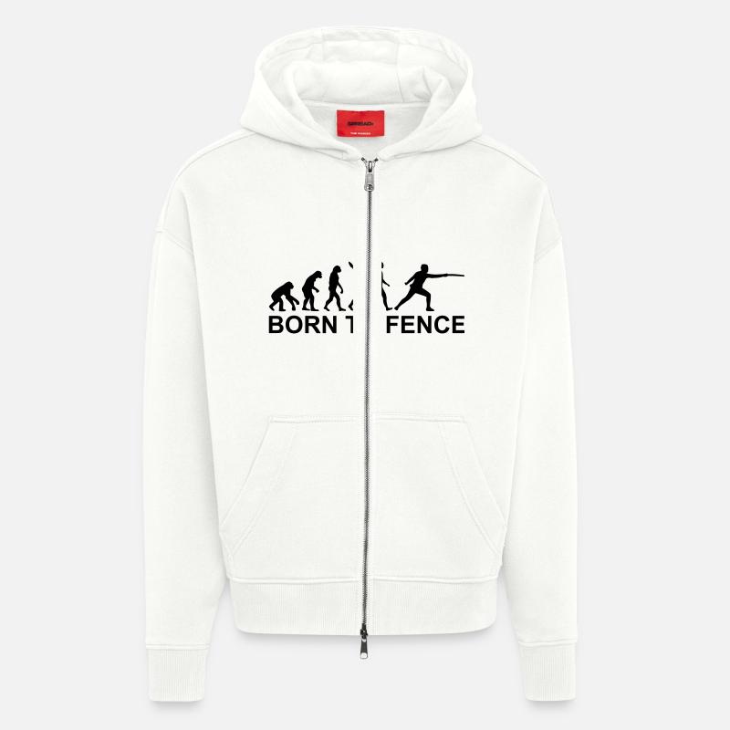 Évolution Escrime - Veste à capuche bio épaisse oversize fabriqué en UE - OFF WHITE