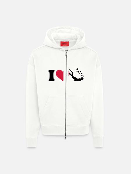 Schnorcheln - Zip Hoodie - made by SPREAD - OFF WHITE
