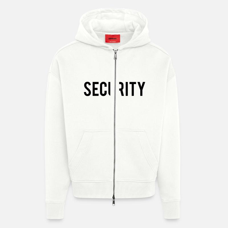 security - Zip Hoodie - made by SPREAD - OFF WHITE