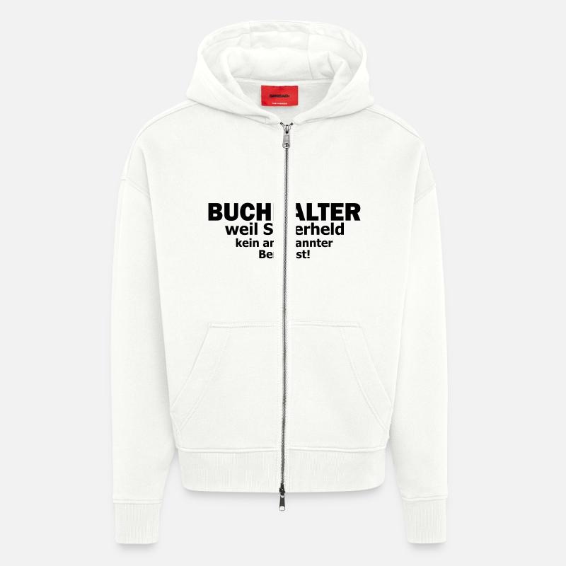 Buchhalter - Zip Hoodie - made by SPREAD - OFF WHITE