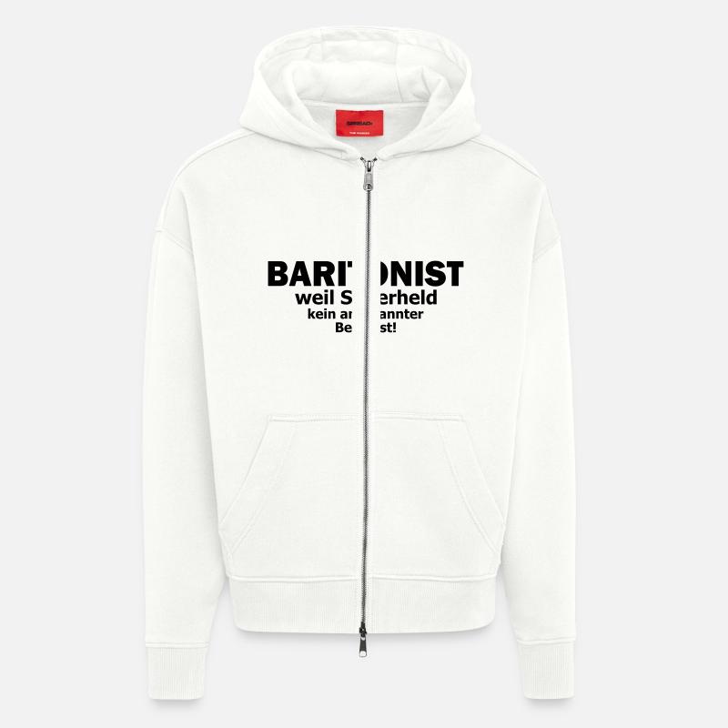 baritonist - Zip Hoodie - made by SPREAD - OFF WHITE