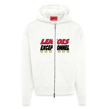Lensois exceptionnel - Veste à capuche bio épaisse oversize fabriqué en UE - OFF WHITE - Devant