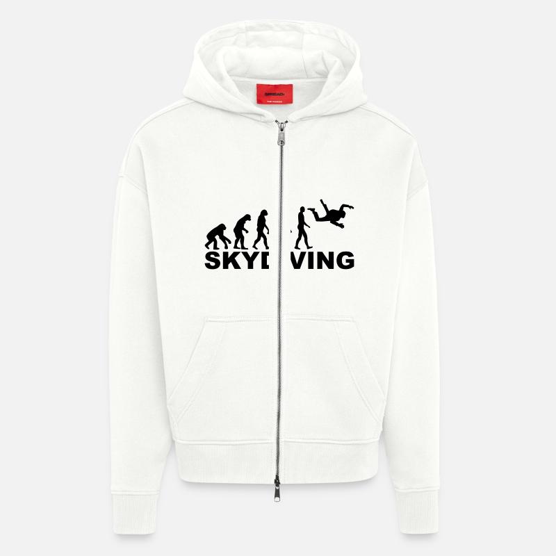 Evolution skydiving - Zip Hoodie - made by SPREAD - OFF WHITE
