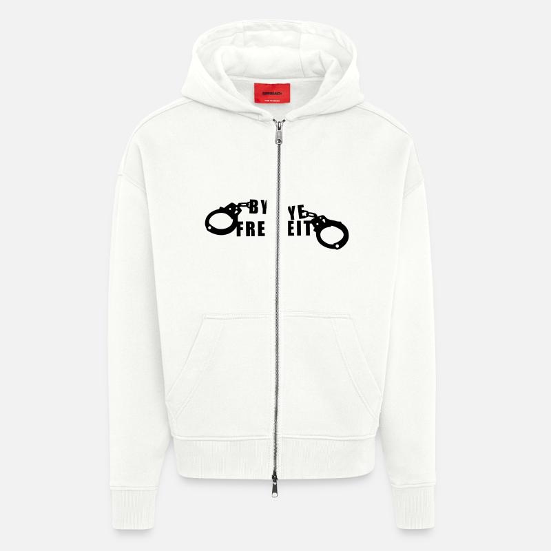 Bye Bye Freiheit einfarbig - Zip Hoodie - made by SPREAD - OFF WHITE