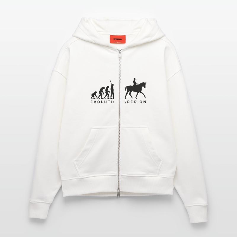 evolution_reiter_b Zip Hoodie - made by SPREAD