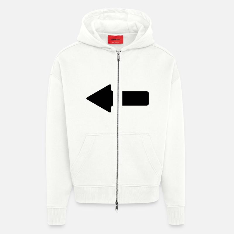 pfeil - Zip Hoodie - made by SPREAD - OFF WHITE