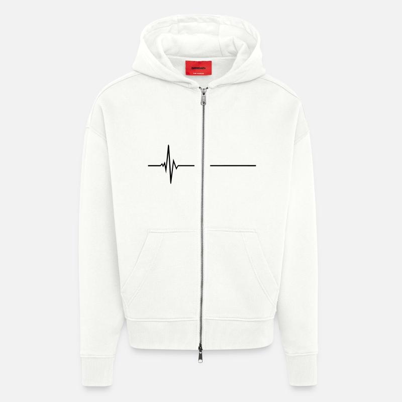 Puls - Frequenz - Zip Hoodie - made by SPREAD - OFF WHITE