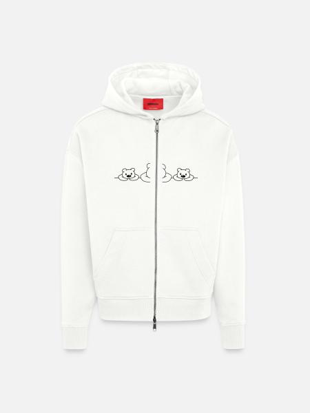 3 Bears - Zip Hoodie - made by SPREAD - OFF WHITE