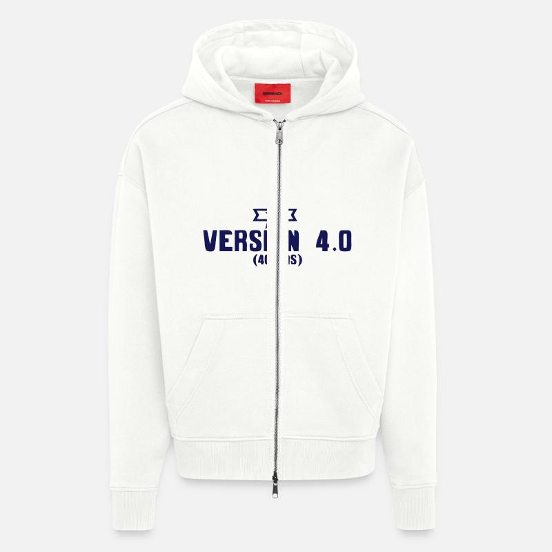 40 ans version anniversaire etoile - Veste à capuche bio épaisse oversize fabriqué en UE - OFF WHITE