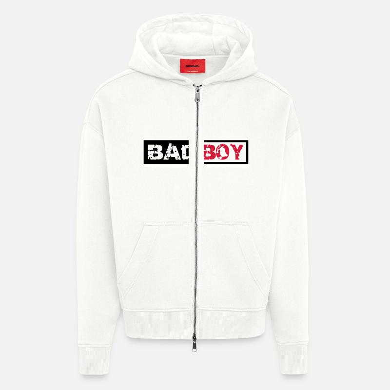 Bad Boy Design - Veste à capuche bio épaisse oversize fabriqué en UE - OFF WHITE