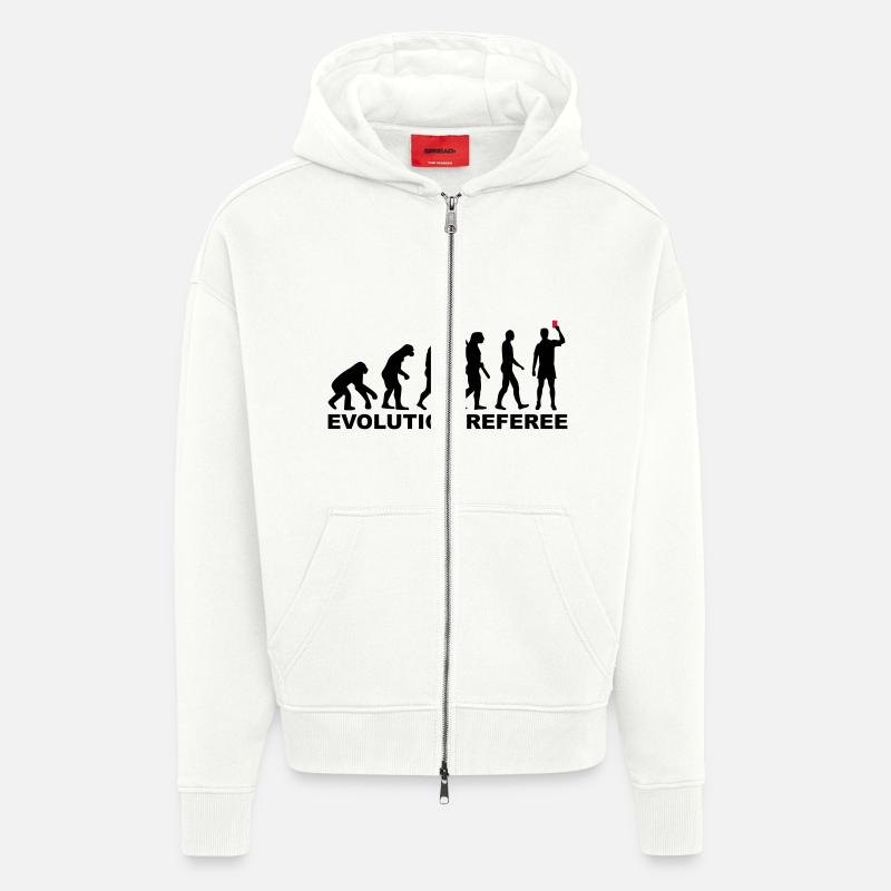 Evolution Referee - Veste à capuche bio épaisse oversize fabriqué en UE - OFF WHITE