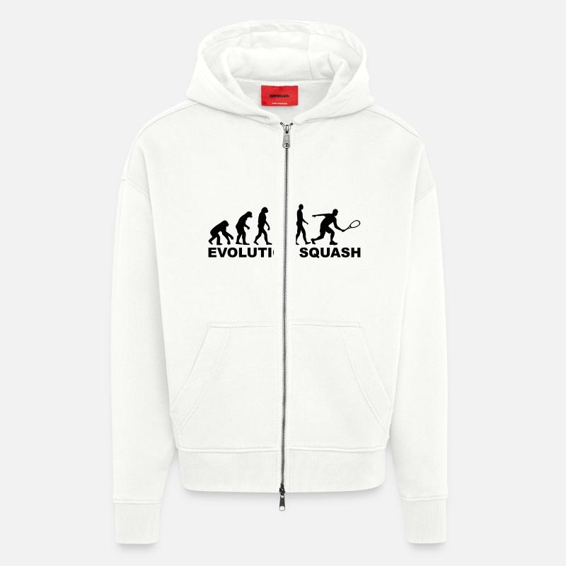 Evolution Squash - Zip Hoodie - made by SPREAD - OFF WHITE