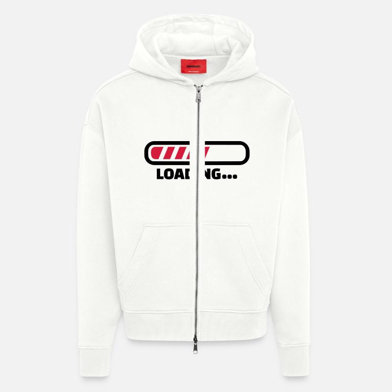 Loading - Veste à capuche bio épaisse oversize fabriqué en UE - OFF WHITE