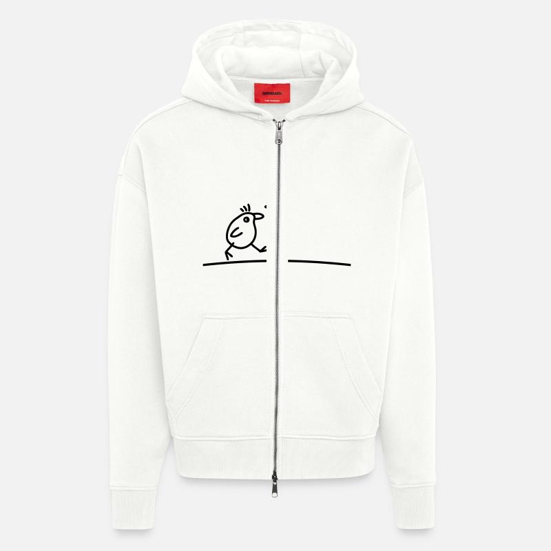 Singender Vogel - Zip Hoodie - made by SPREAD - OFF WHITE