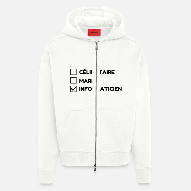 Computer / Informatiker / Aussenseiter / Ingenieur - Zip Hoodie - made by SPREAD - OFF WHITE