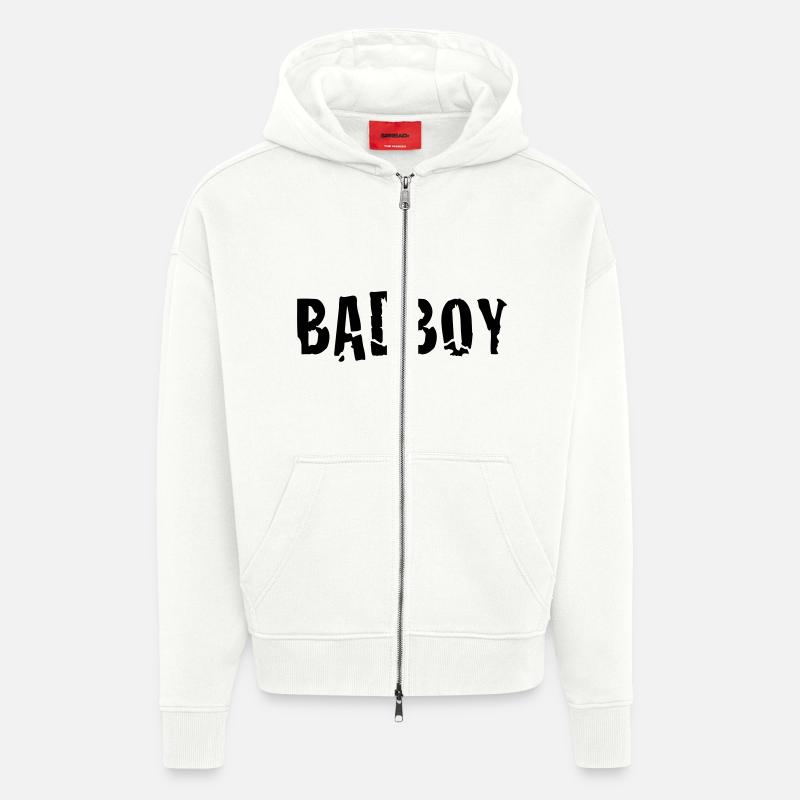 badboy - Veste à capuche bio épaisse oversize fabriqué en UE - OFF WHITE