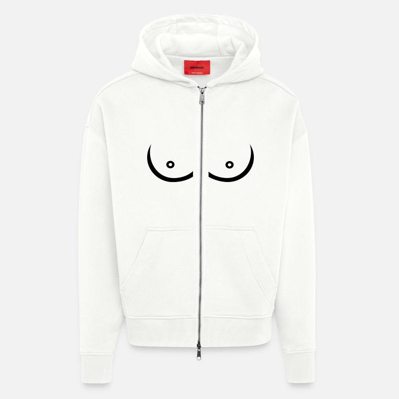 Buste - Veste à capuche bio épaisse oversize fabriqué en UE - OFF WHITE