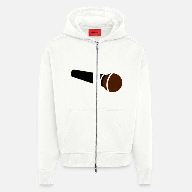 micro - Veste à capuche bio épaisse oversize fabriqué en UE - OFF WHITE