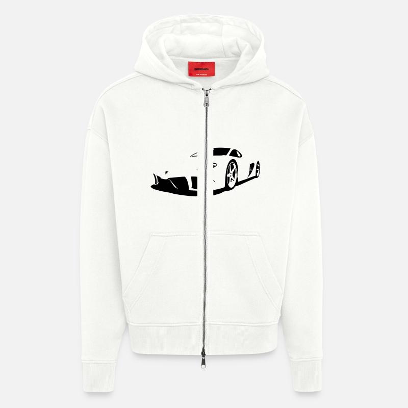poussette voiture - Veste à capuche bio épaisse oversize fabriqué en UE - OFF WHITE
