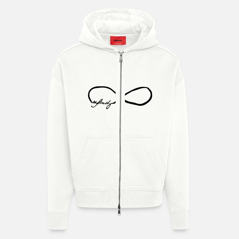 interminable - Veste à capuche bio épaisse oversize fabriqué en UE - OFF WHITE