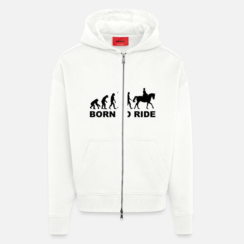 Evolution Reiten - Zip Hoodie - made by SPREAD - OFF WHITE