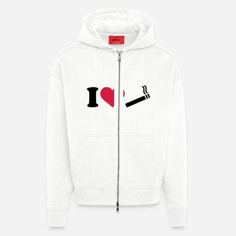 Zigarette - Zip Hoodie - made by SPREAD - OFF WHITE