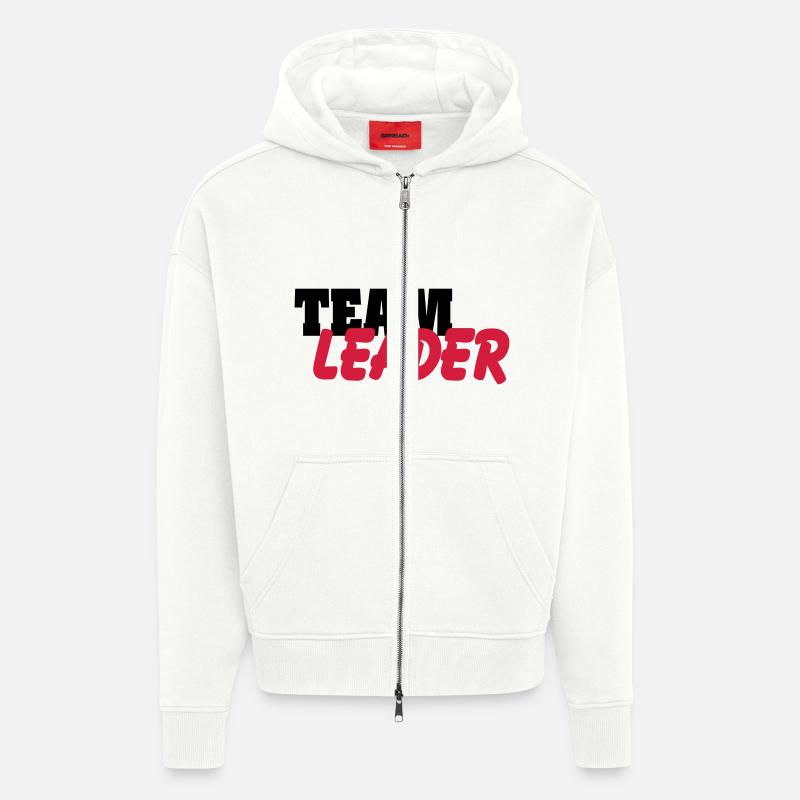 Team Leader - Veste à capuche bio épaisse oversize fabriqué en UE - OFF WHITE