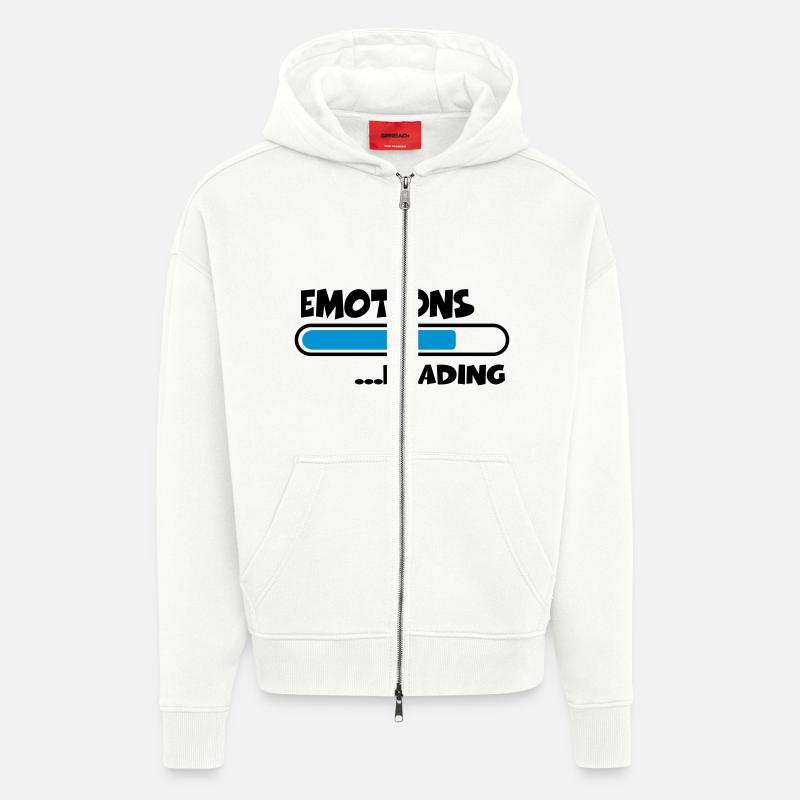 Emotions loading - Zip Hoodie - made by SPREAD - OFF WHITE
