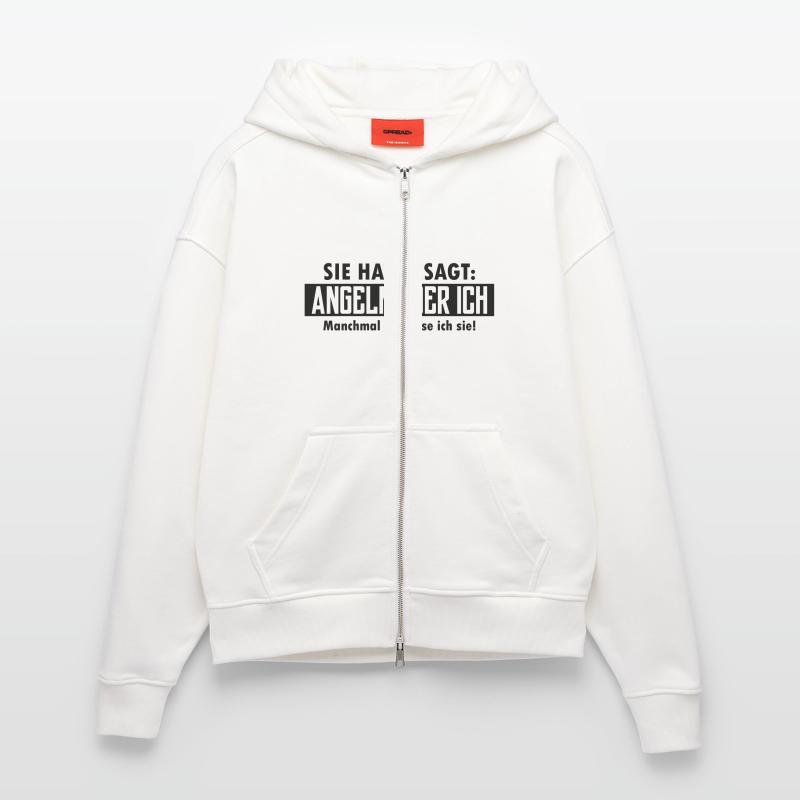angeln oder ich Zip Hoodie - made by SPREAD