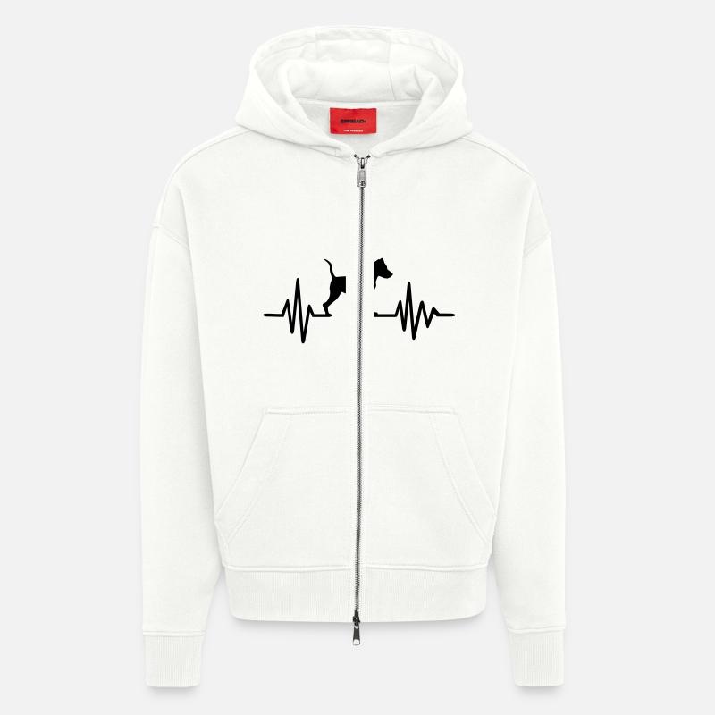 Pinscher nain - Veste à capuche bio épaisse oversize fabriqué en UE - OFF WHITE