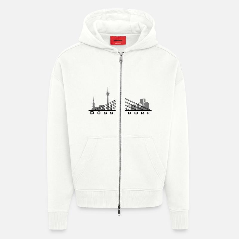 Düsseldorf - Veste à capuche bio épaisse oversize fabriqué en UE - OFF WHITE