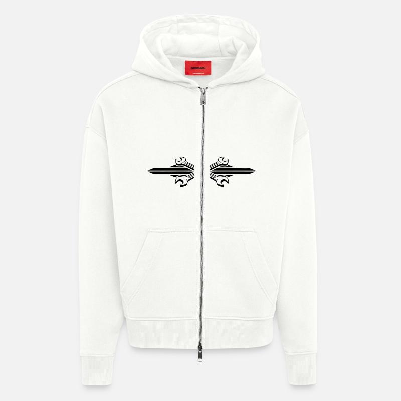 spark plug - Veste à capuche bio épaisse oversize fabriqué en UE - OFF WHITE