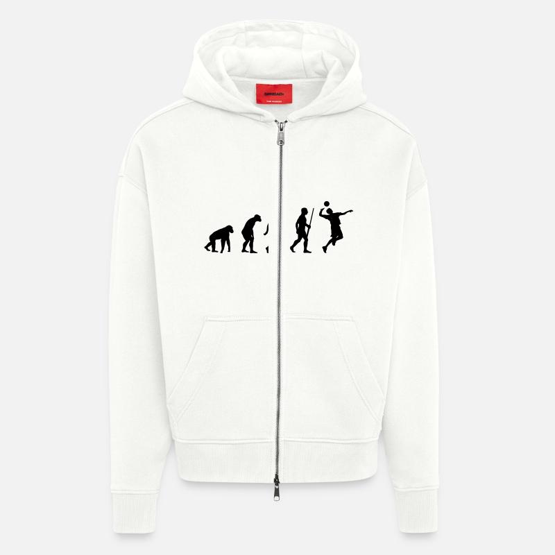 Volleyballer Evolution - Veste à capuche bio épaisse oversize fabriqué en UE - OFF WHITE