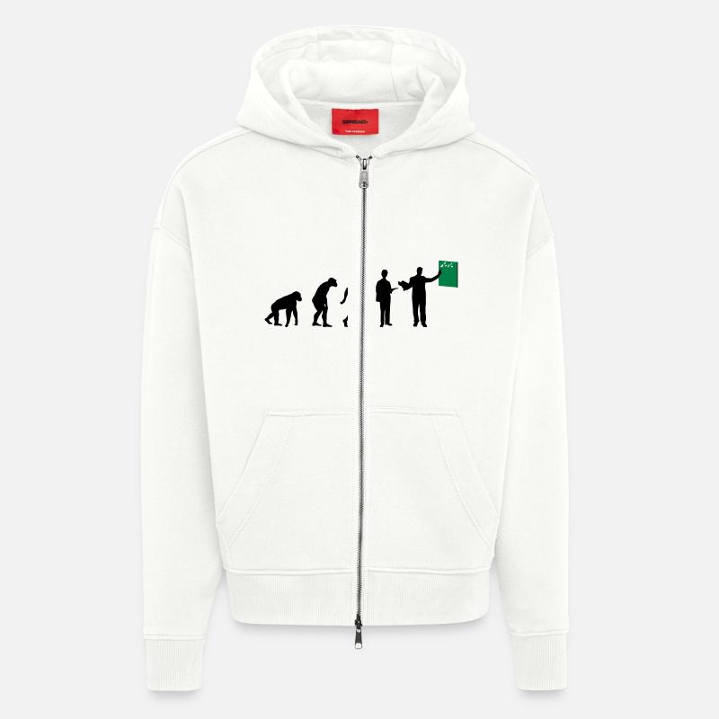 Teacher Evolution - Zip Hoodie - made by SPREAD - OFF WHITE
