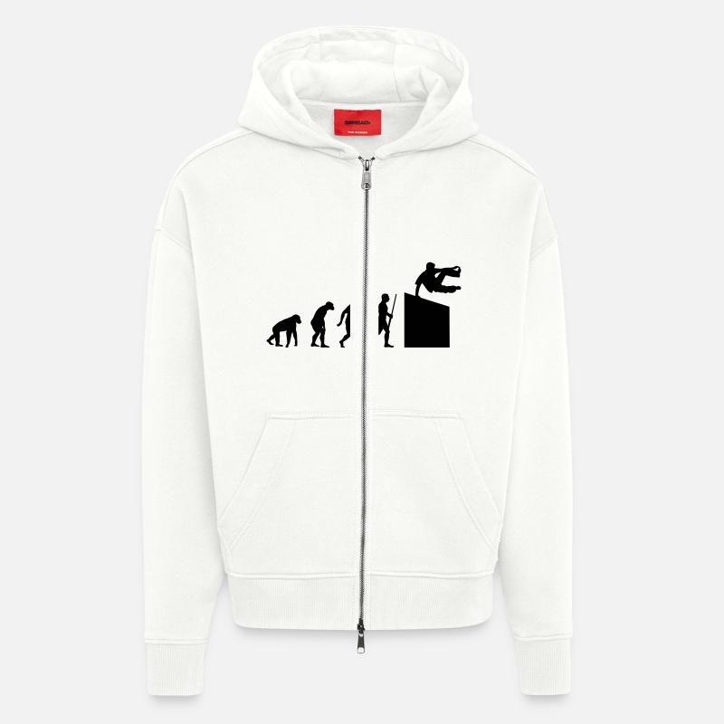Evolution Parkour - Zip Hoodie - made by SPREAD - OFF WHITE