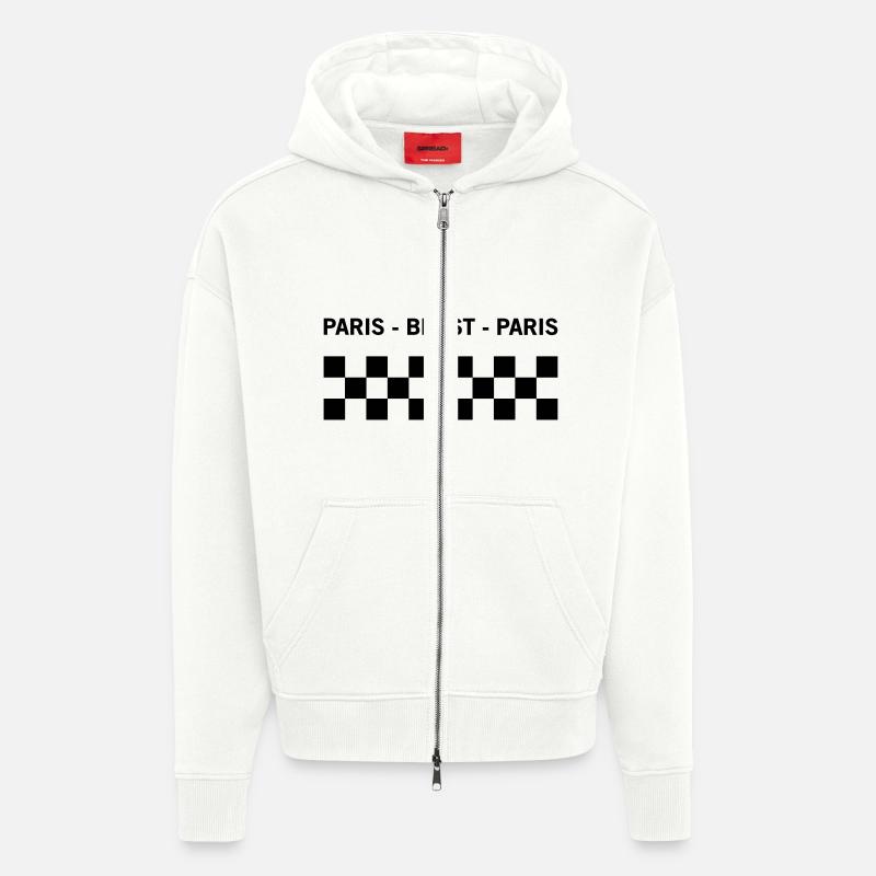 Paris Brest Paris - Zip Hoodie - made by SPREAD - OFF WHITE