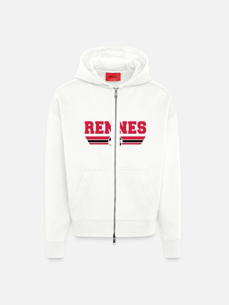 Rennes Fußball 2013 - Zip Hoodie - made by SPREAD - OFF WHITE