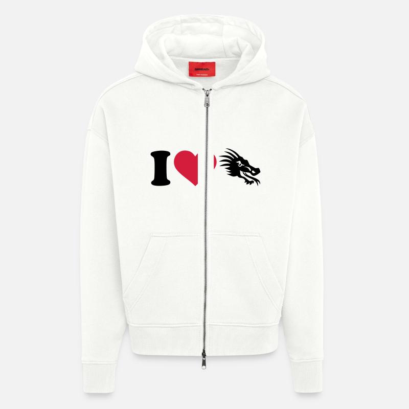 Drachen - Zip Hoodie - made by SPREAD - OFF WHITE