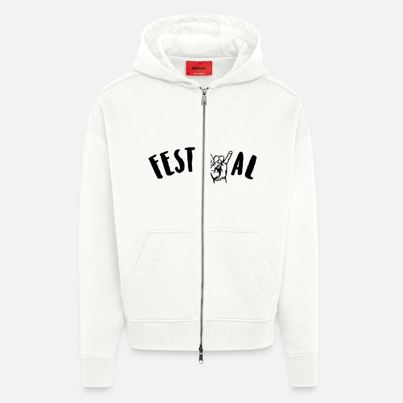 festival - Zip Hoodie - made by SPREAD - OFF WHITE