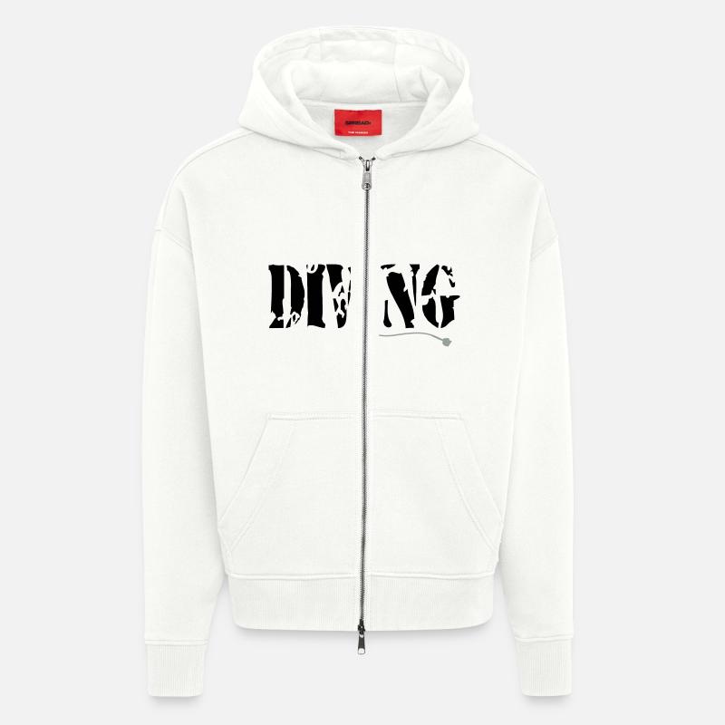Diving - Zip Hoodie - made by SPREAD - OFF WHITE