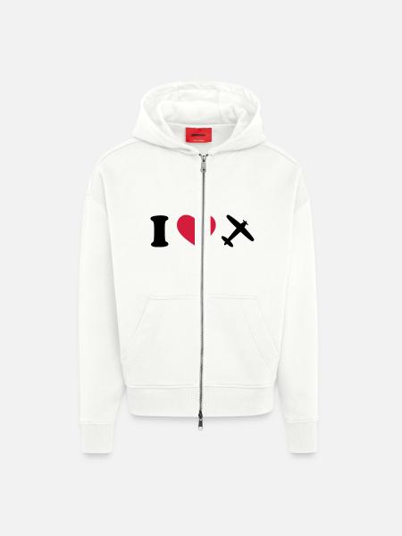 flugzeug - Zip Hoodie - made by SPREAD - OFF WHITE