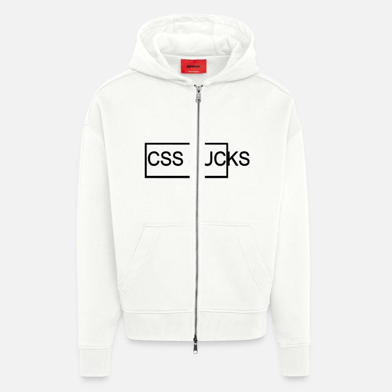 css suce - Veste à capuche bio épaisse oversize fabriqué en UE - OFF WHITE