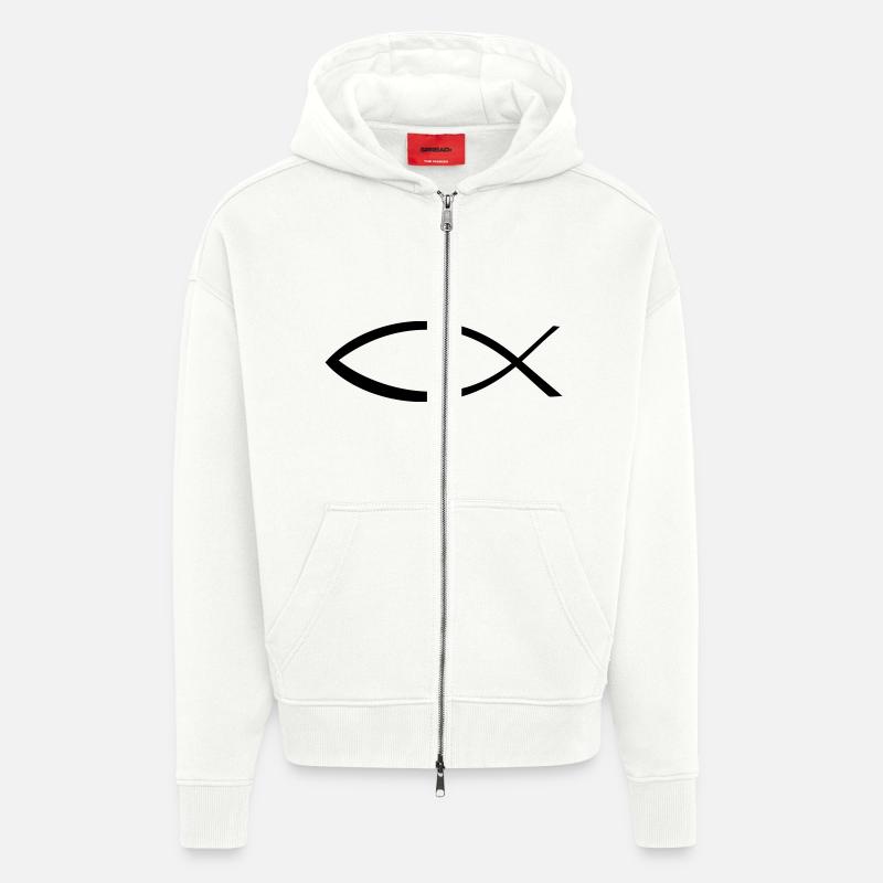 Jesus - Zip Hoodie - made by SPREAD - OFF WHITE