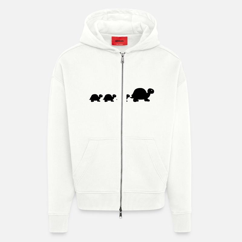 Turtle - Zip Hoodie - made by SPREAD - OFF WHITE
