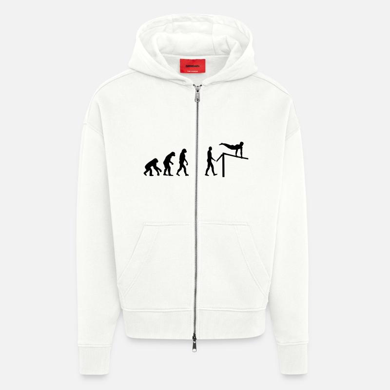 Evolution Gymnastics - Zip Hoodie - made by SPREAD - OFF WHITE
