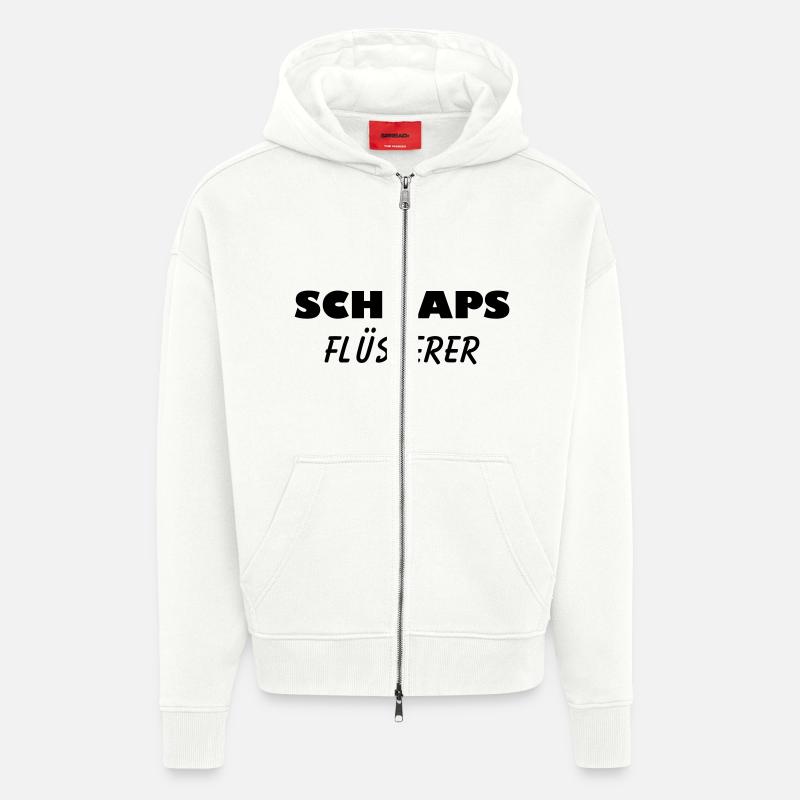 Schnaps Flüsterer - Zip Hoodie - made by SPREAD - OFF WHITE