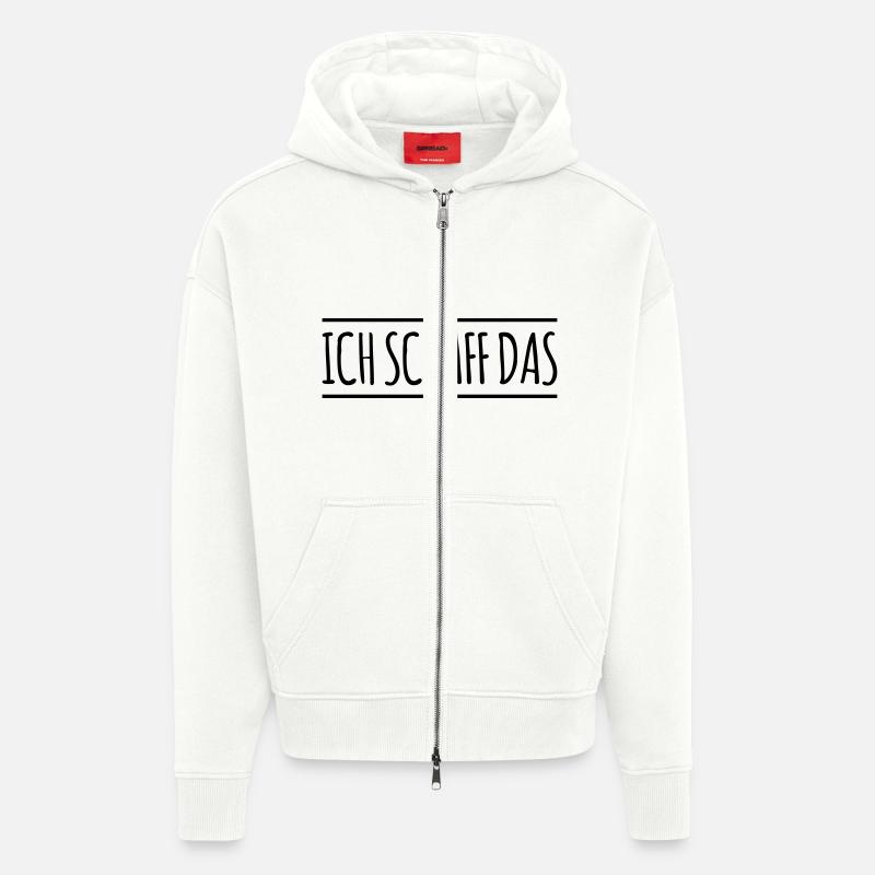 Ich schaff das - Linie - Zip Hoodie - made by SPREAD - OFF WHITE